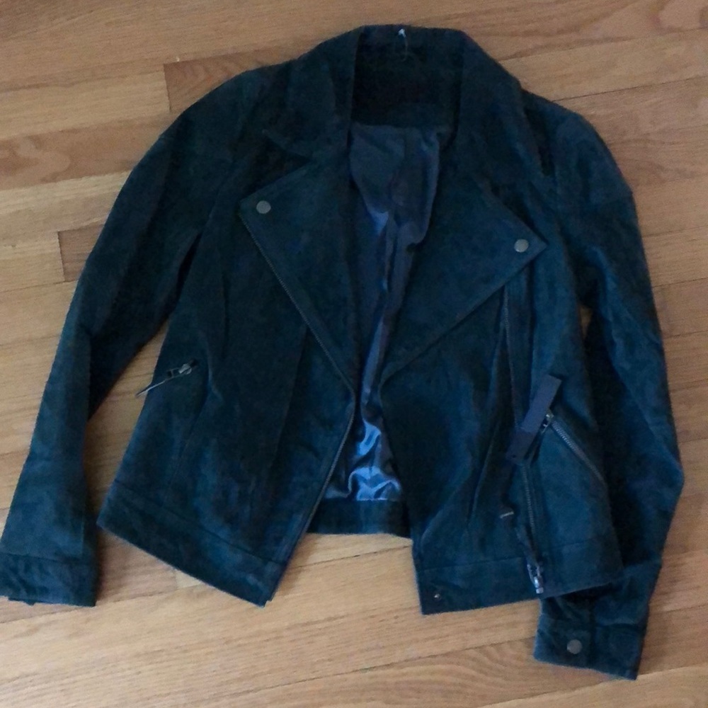 Blank NYC Green leather moto jacket NWT -  Small